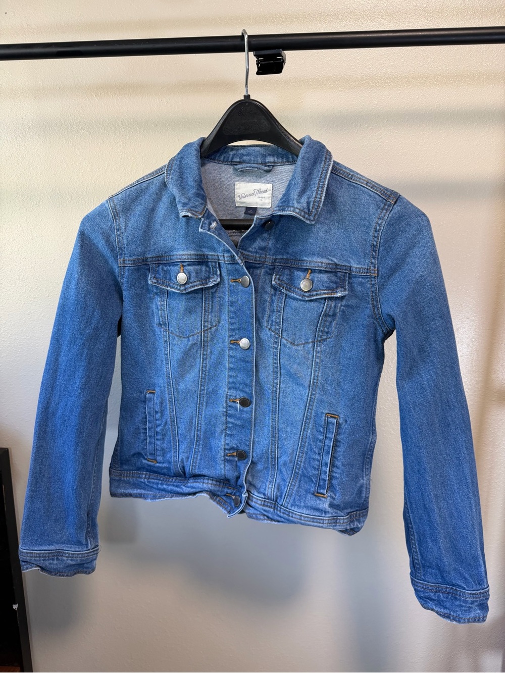 Universal Thread Light Blue Denim Jacket with Brass Butons